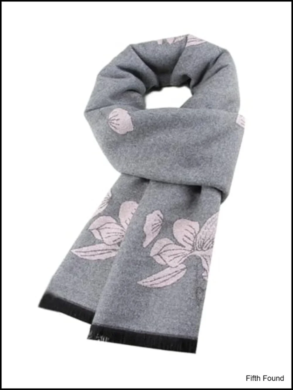 Women's Floral Jacquard Scarf Soft Warm Winter Fashion Wrap Shawl